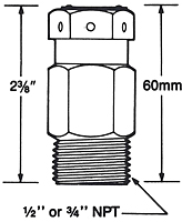 Vacuum Breaker CVB-125 - Dimensions